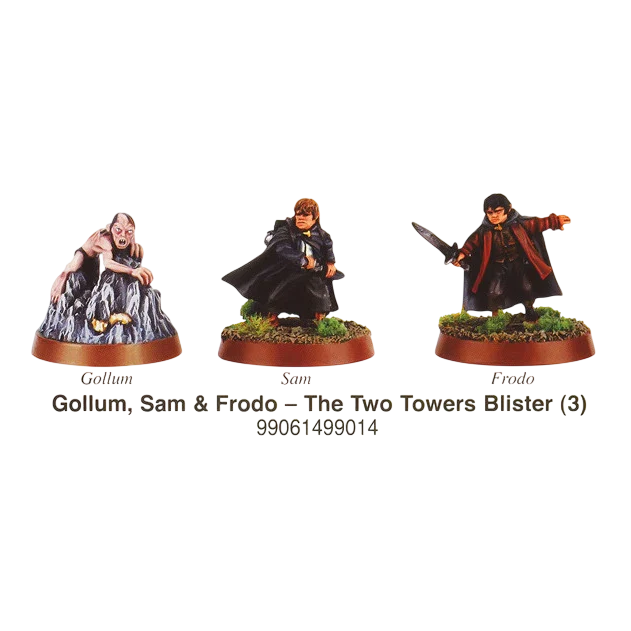 Gollum, Sam & Frodo - The Two Towers (Unpainted) (Assembled)