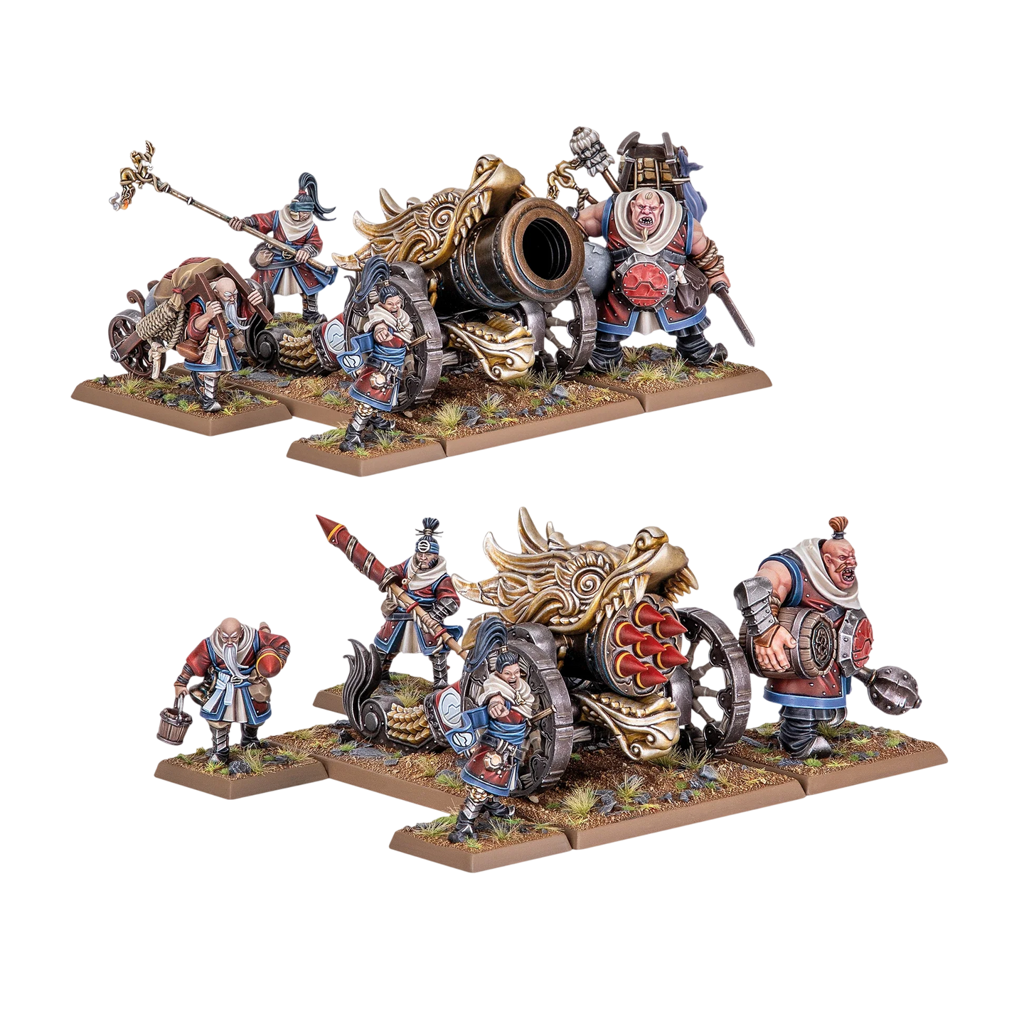 Grand Cannon & Fire Rain Rocket Battery (Custom Painted) (Assembled) from Warhammer: The Old World