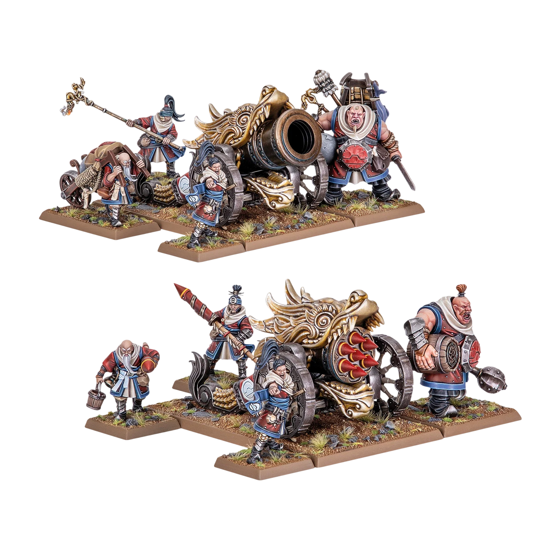 Grand Cannon & Fire Rain Rocket Battery (Custom Painted) (Assembled) from Warhammer: The Old World
