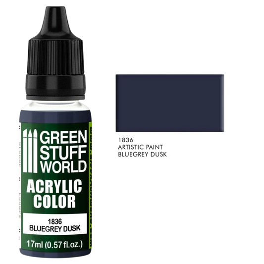 Green Stuff World - Acrylic Color Paint Bluegrey Dusk 1836 for Models and Miniatures