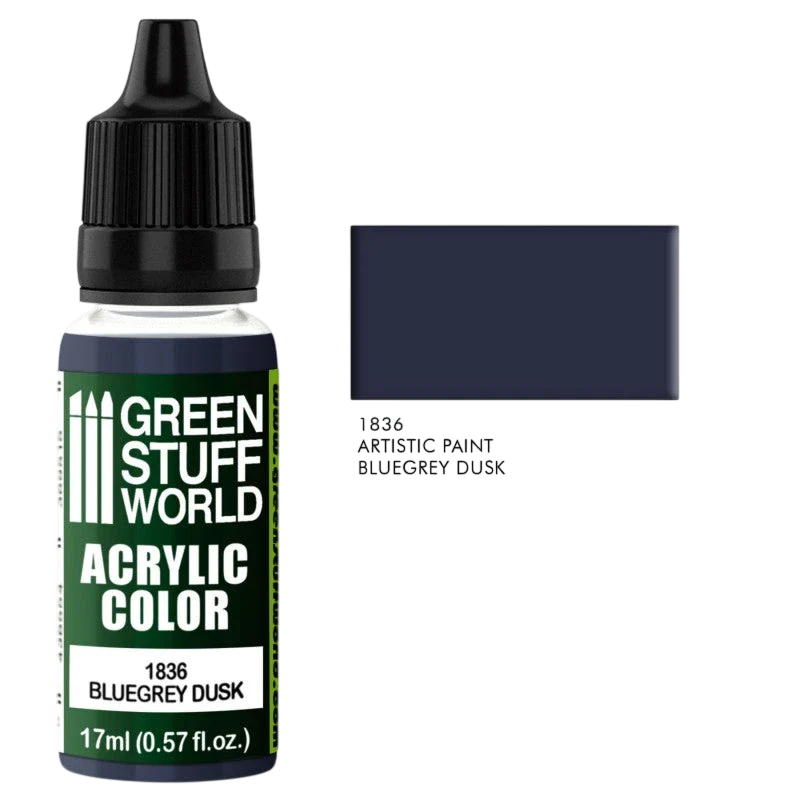 Green Stuff World - Acrylic Color Paint Bluegrey Dusk 1836 for Models and Miniatures