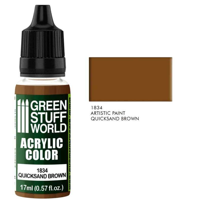 Green Stuff World - Acrylic Color Paint Quicksand Brown 1834 for Models and Miniatures