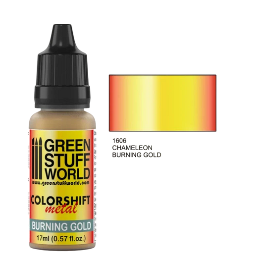 Green Stuff World - Chameleon Metal Paint Burning Gold 1606 for Models and Miniatures