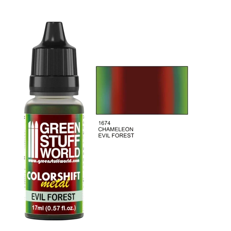 Green Stuff World - Chameleon Metal Paint Evil Forest 1674 for Models and Miniatures