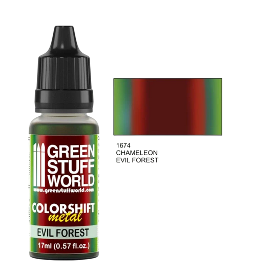 Green Stuff World - Chameleon Metal Paint Evil Forest 1674 for Models and Miniatures