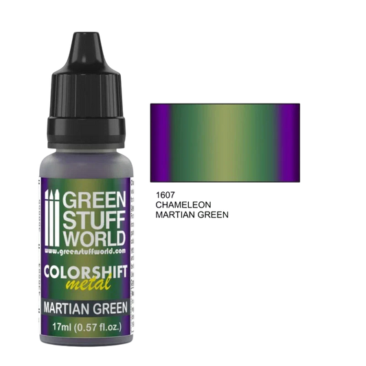 Green Stuff World - Chameleon Metal Paint Martian Green 1607 for Models and Miniatures
