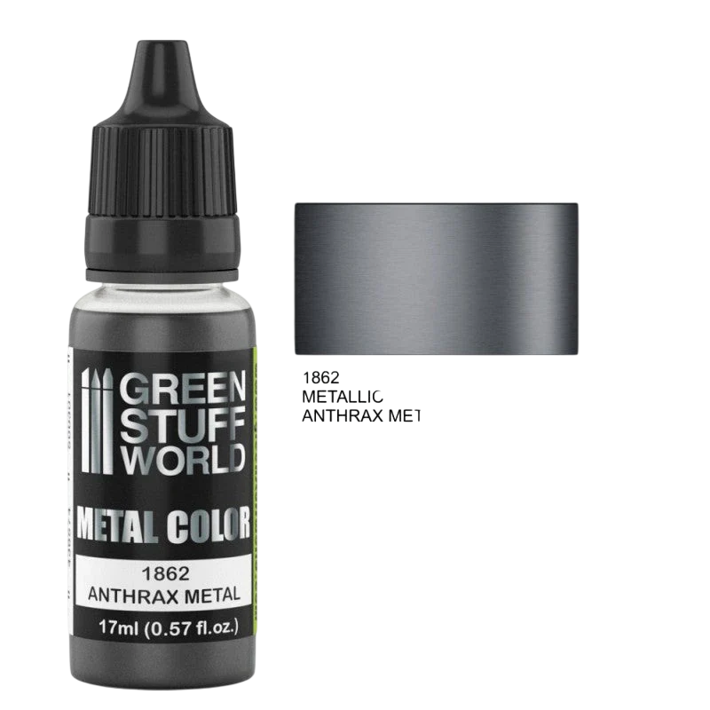 Green Stuff World - Metallic Paint Anthrax Metal 1862 for Models and Miniatures
