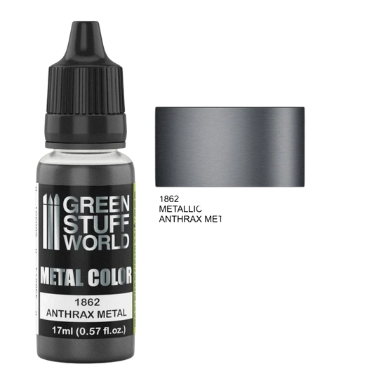 Green Stuff World - Metallic Paint Anthrax Metal 1862 for Models and Miniatures