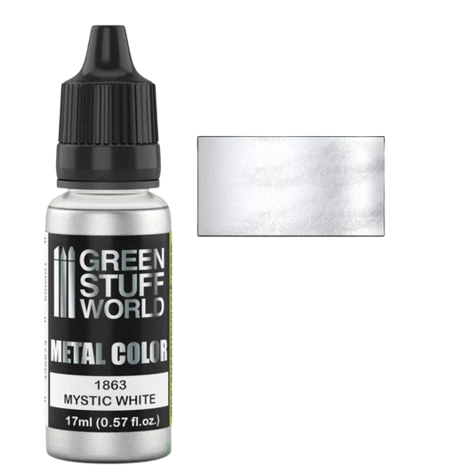 Green Stuff World - Metallic Paint Mystic White 1863 for Models and Miniatures