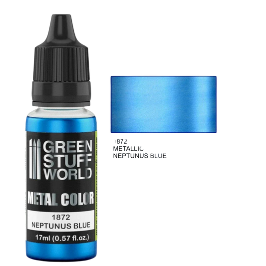 Green Stuff World - Metallic Paint Neptunus Blue 1872 for Models and Miniatures
