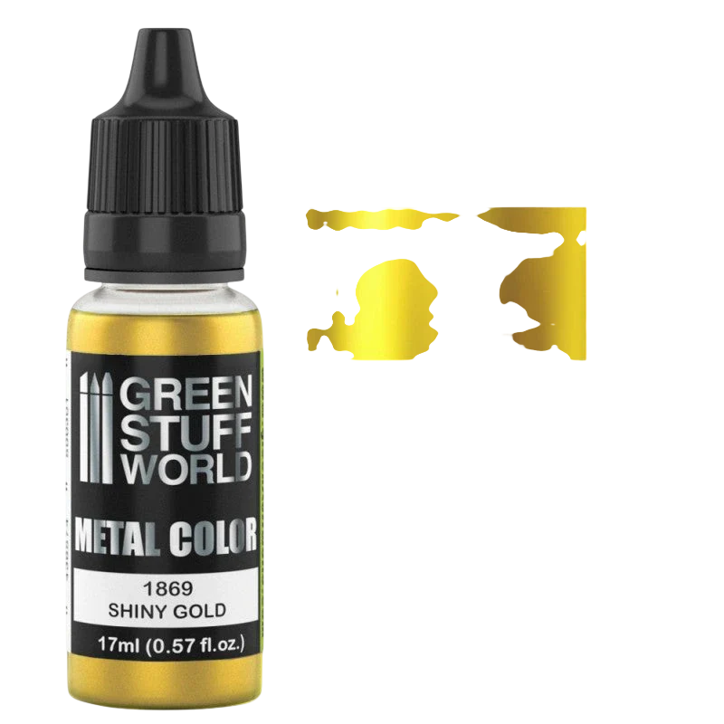 Green Stuff World - Metallic Paint Shiny Gold 1869 for Models and Miniatures
