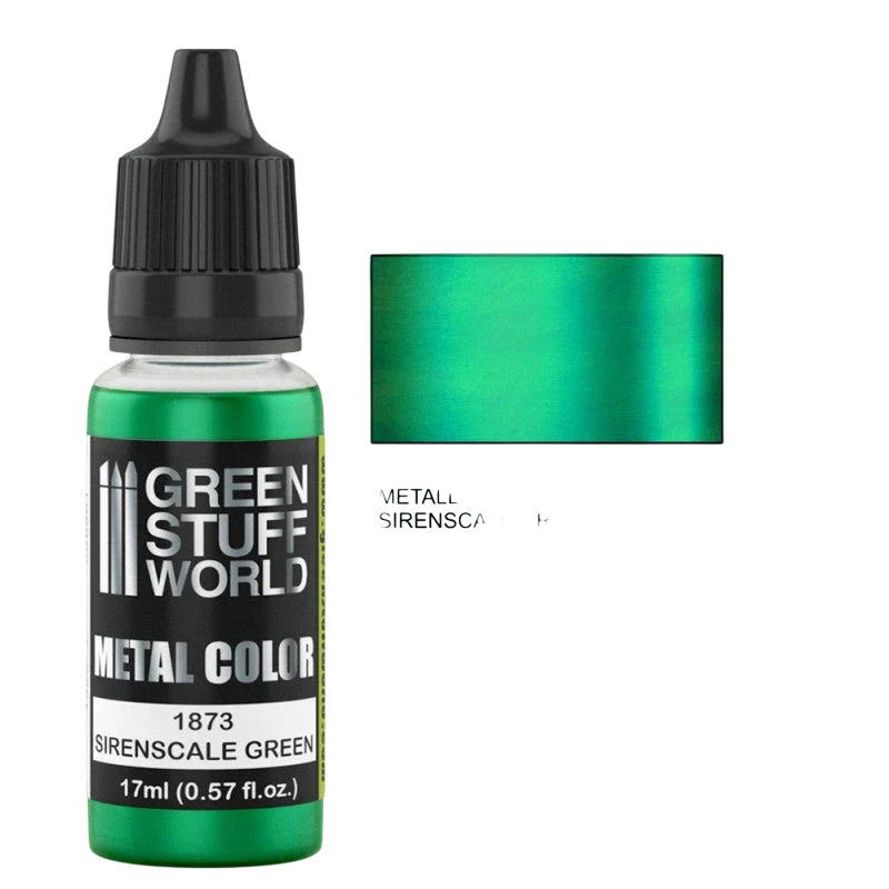 Green Stuff World - Metallic Paint Sirenscale Green 1873 for Models and Miniatures