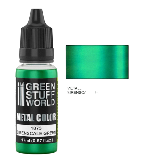 Green Stuff World - Metallic Paint Sirenscale Green 1873 for Models and Miniatures