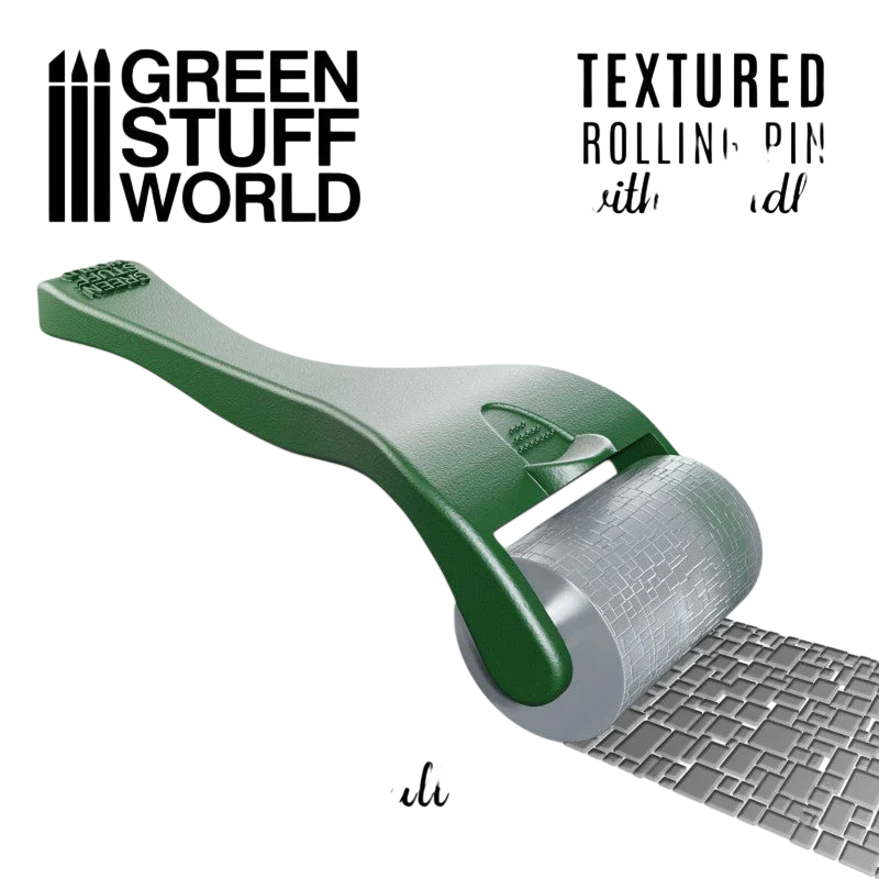 Green Stuff World - Rolling pin with Handle - Flagstone Small 10492