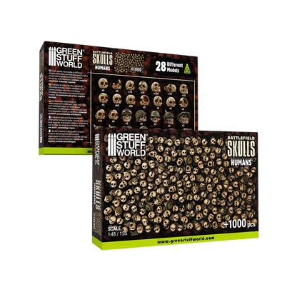 Green Stuff World 1000x Battlefield Resin Skulls 1:48-1:35 Wargaming and Modeling