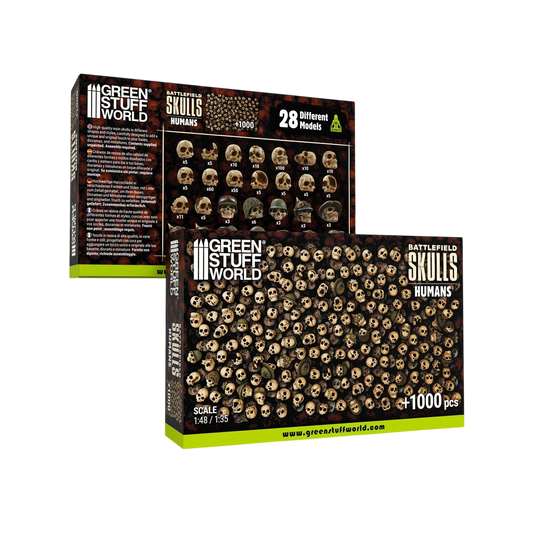 Green Stuff World 1000x Battlefield Resin Skulls 1:48-1:35 Wargaming and Modeling