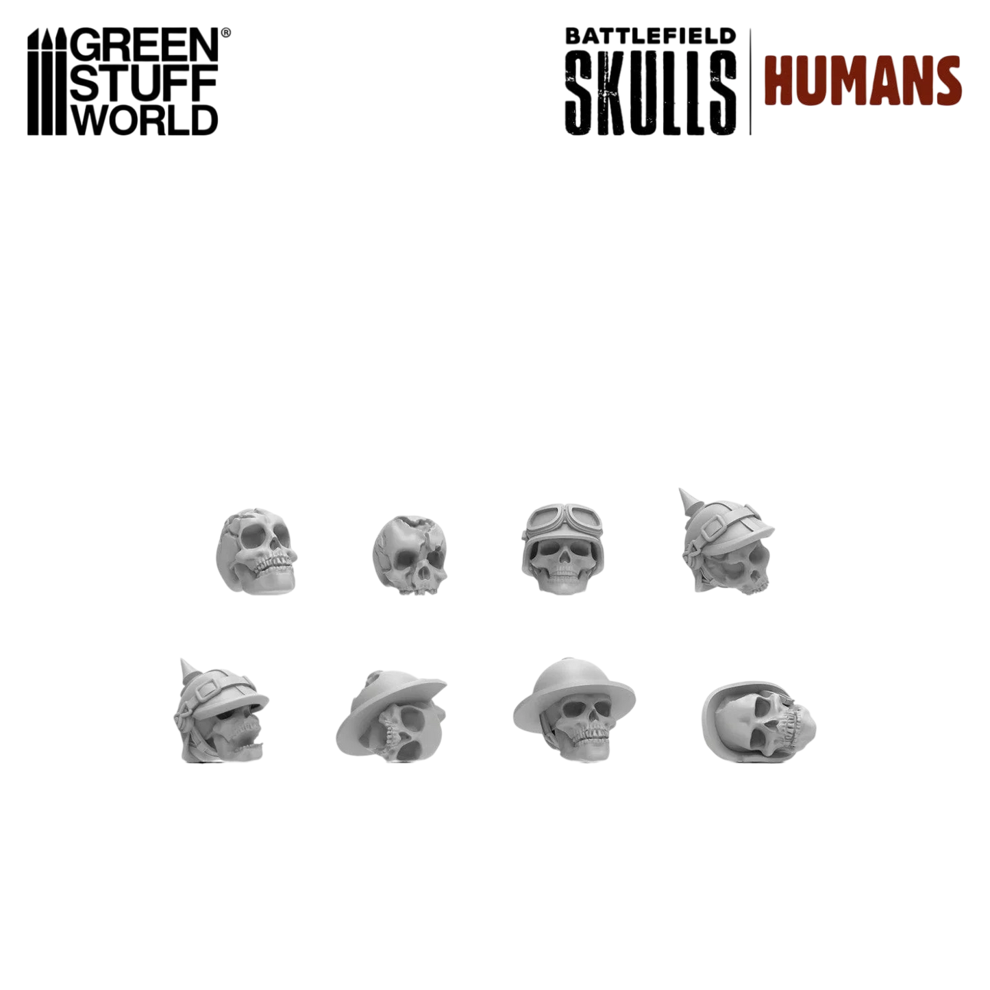 Green Stuff World 1000x Battlefield Resin Skulls 1:48-1:35 Wargaming and Modeling