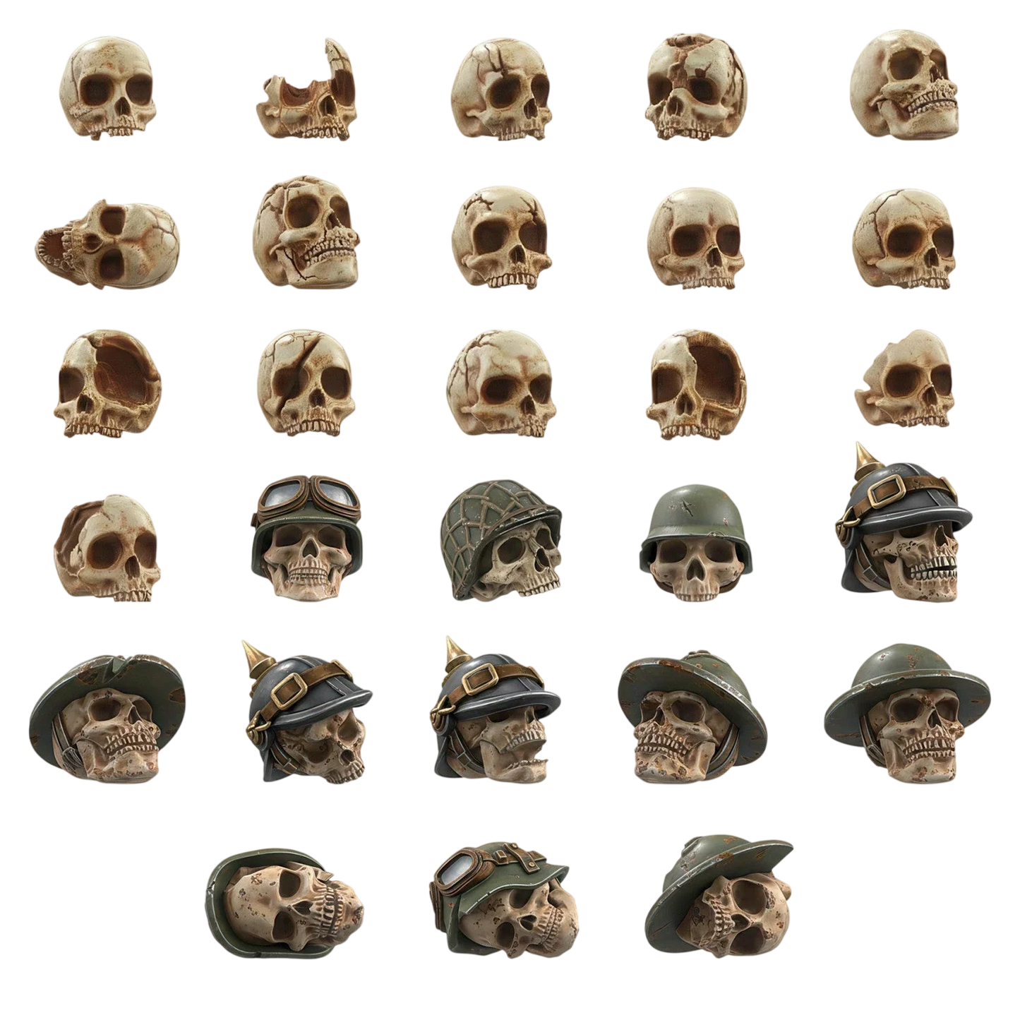 Green Stuff World 1000x Battlefield Resin Skulls 1:48-1:35 Wargaming and Modeling