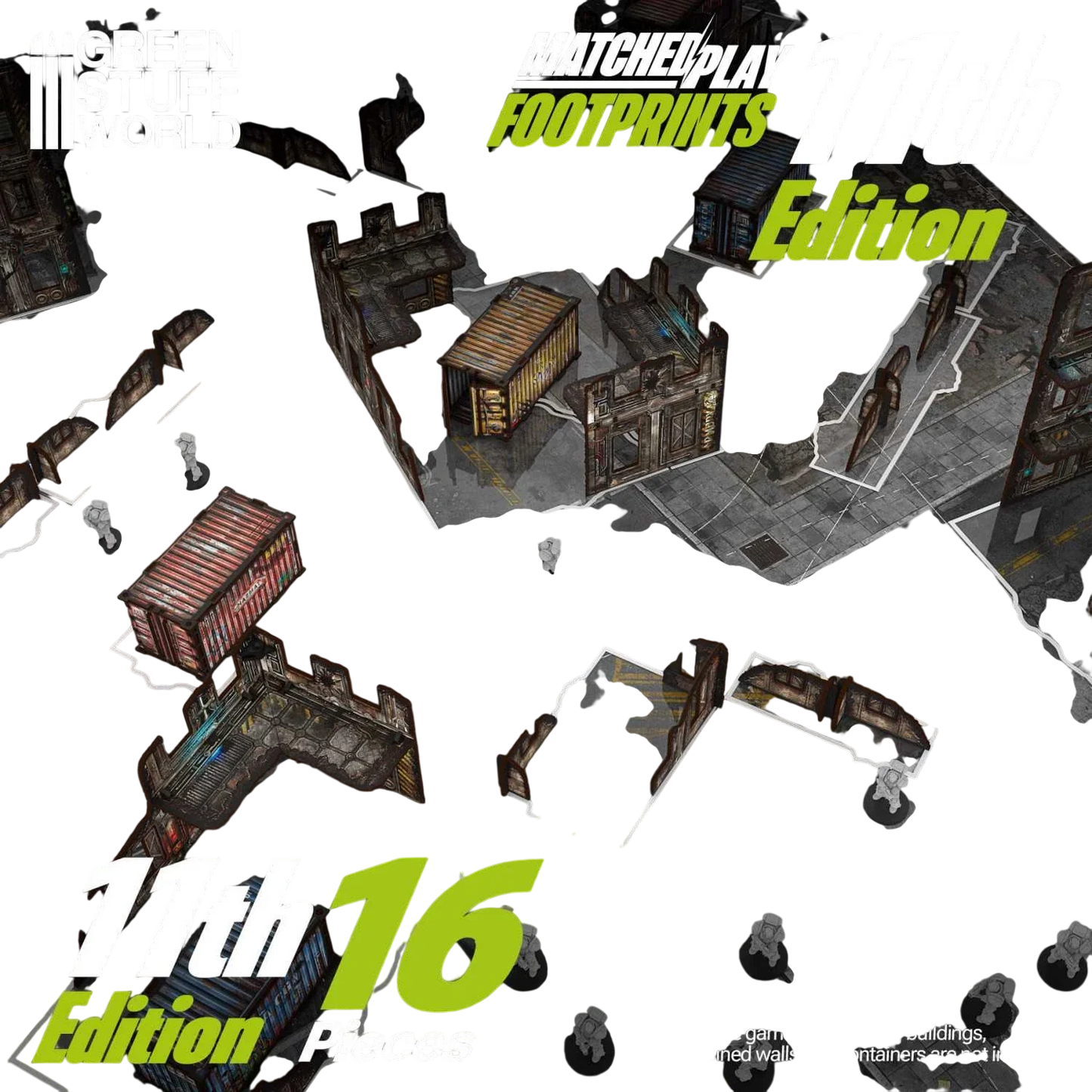 Green Stuff World 11th Edition Glasspack Footprints 40k compatible - Wargaming