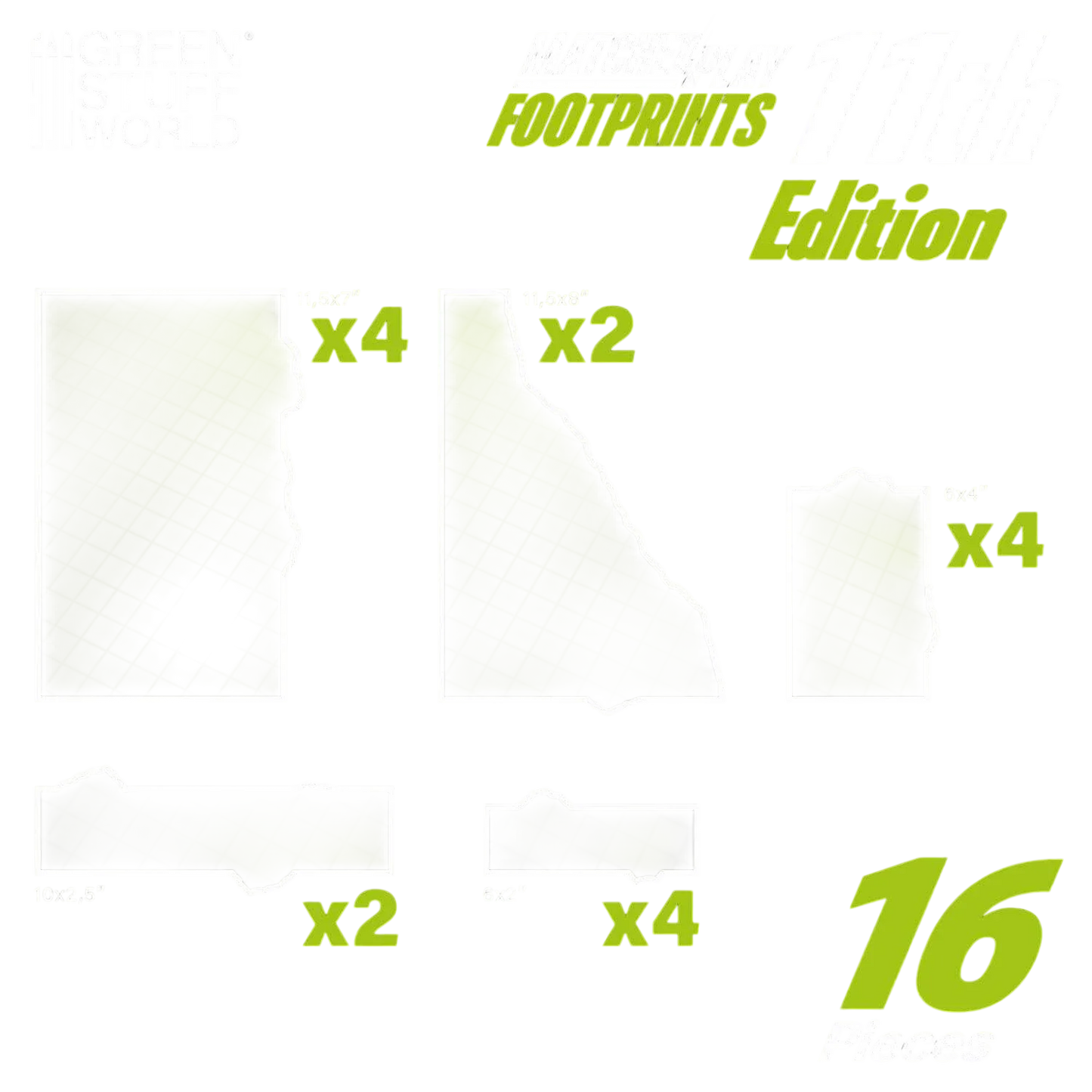 Green Stuff World 11th Edition Glasspack Footprints 40k compatible - Wargaming