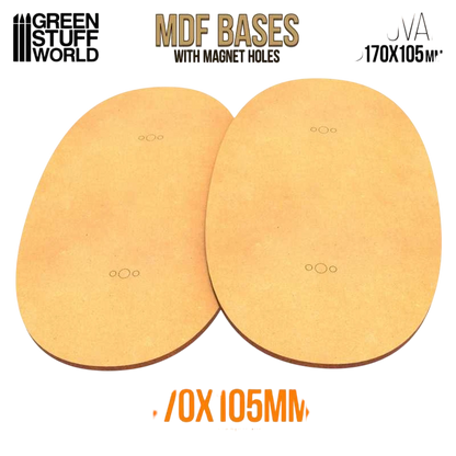 Green Stuff World 170x105mm Oval MDF Bases 9222