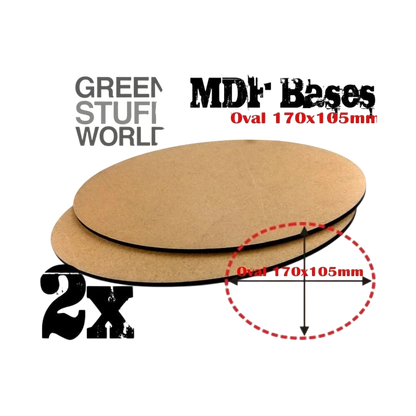 Green Stuff World 170x105mm Oval MDF Bases 9222