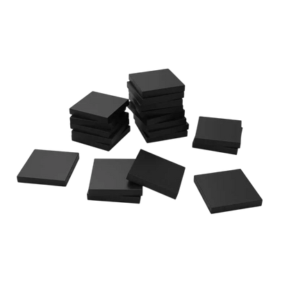 Green Stuff World 20mm Square Plastic Bases - Black 9830