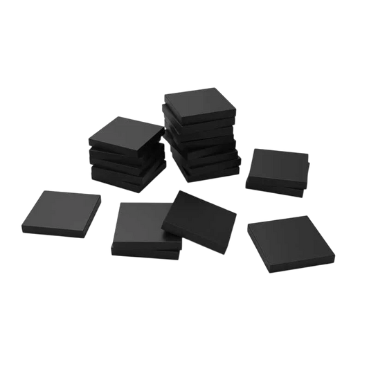 Green Stuff World 20mm Square Plastic Bases - Black 9830