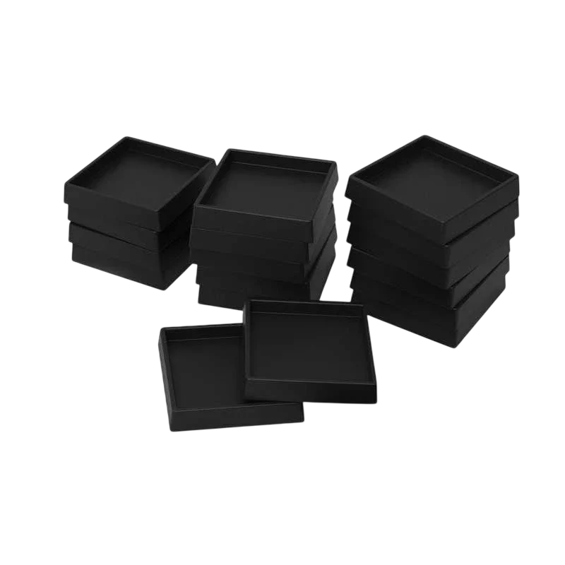 Green Stuff World 20mm to 25mm Adapter Plastic Square Bases - Black 11436