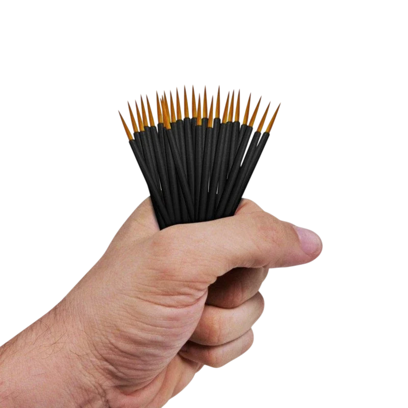 Green Stuff World 25 Disposable Brushes for Models and Miniatures 2419