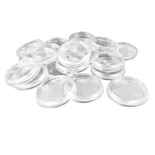 Green Stuff World 25mm Round Plastic Base Hollow - Clear - 20mm to 25mm Adapters 10910