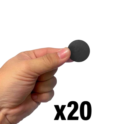 Green Stuff World 25mm Round Plastic Bases - Black 9821