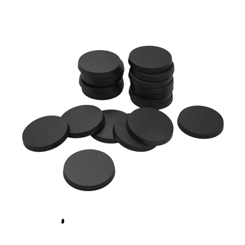 Green Stuff World 25mm Round Plastic Bases - Black 9821