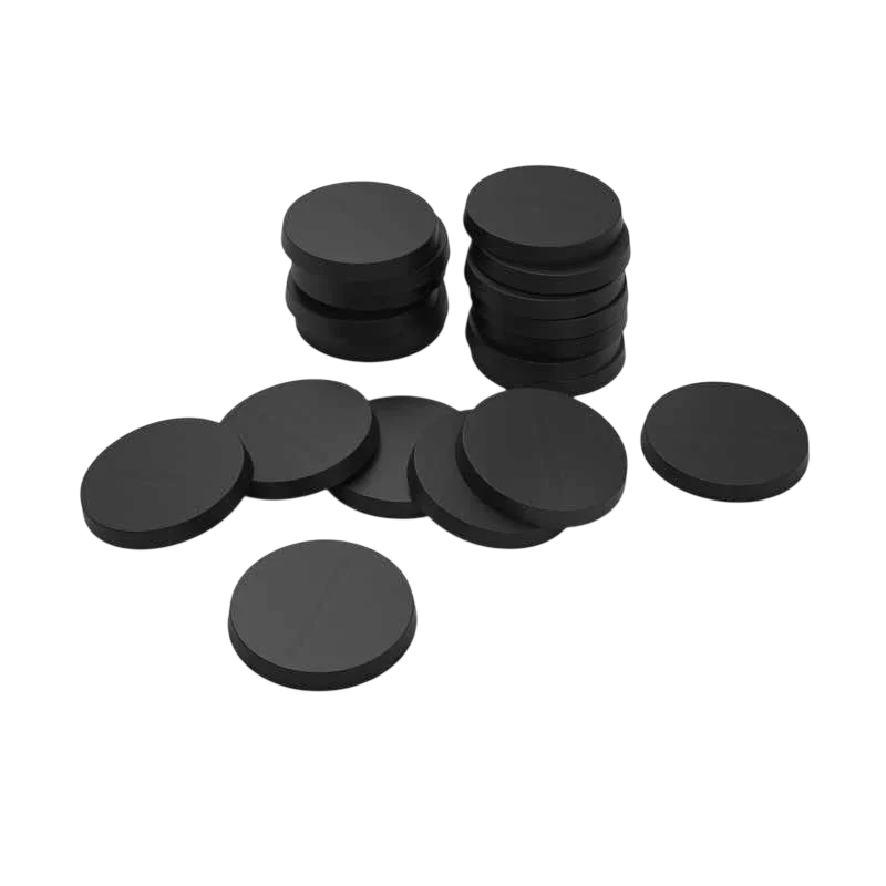 Green Stuff World 25mm Round Plastic Bases - Black 9821