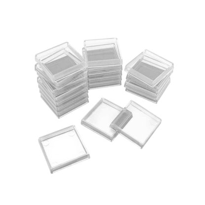 Green Stuff World 25mm Square Plastic Base Hollow - Clear - 20mm to 25mm Adapters 11431
