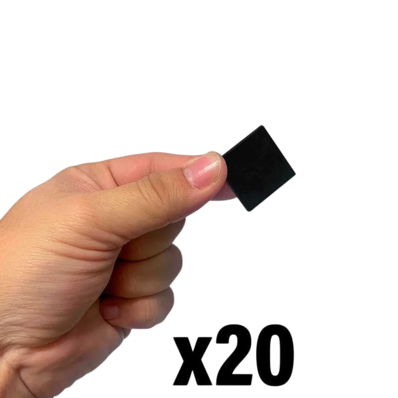 Green Stuff World 25mm Square Plastic Bases - Black 9831