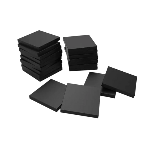Green Stuff World 25mm Square Plastic Bases - Black 9831