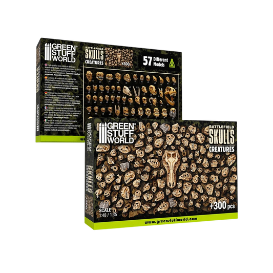 Green Stuff World 300x Battlefield Creature Skulls 1:48-1:35 - Wargaming and Basing