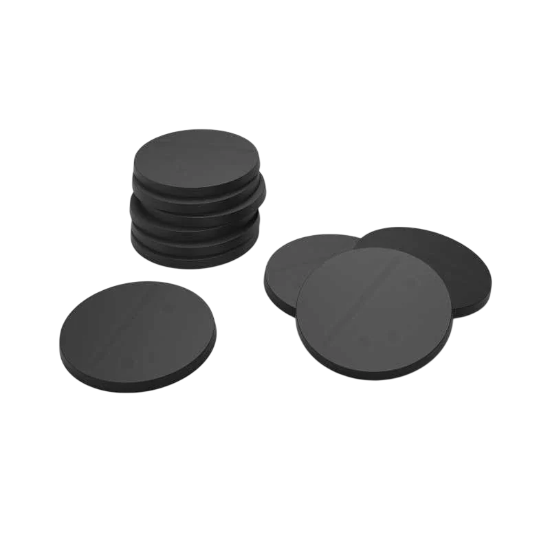 Green Stuff World 40mm Round Plastic Bases - Black 9823