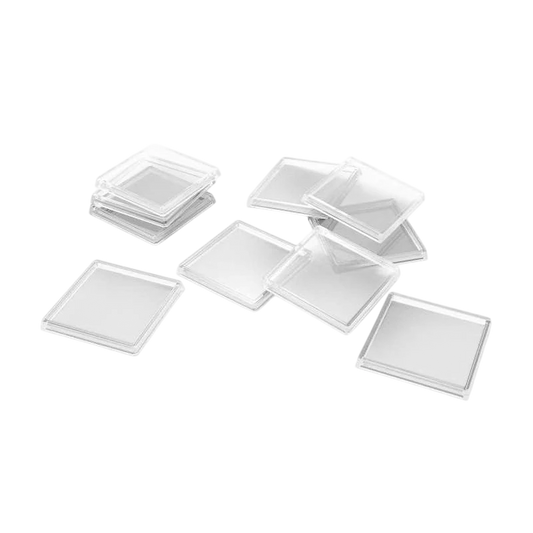 Green Stuff World 40mm Square Plastic Base Hollow - Clear 11462