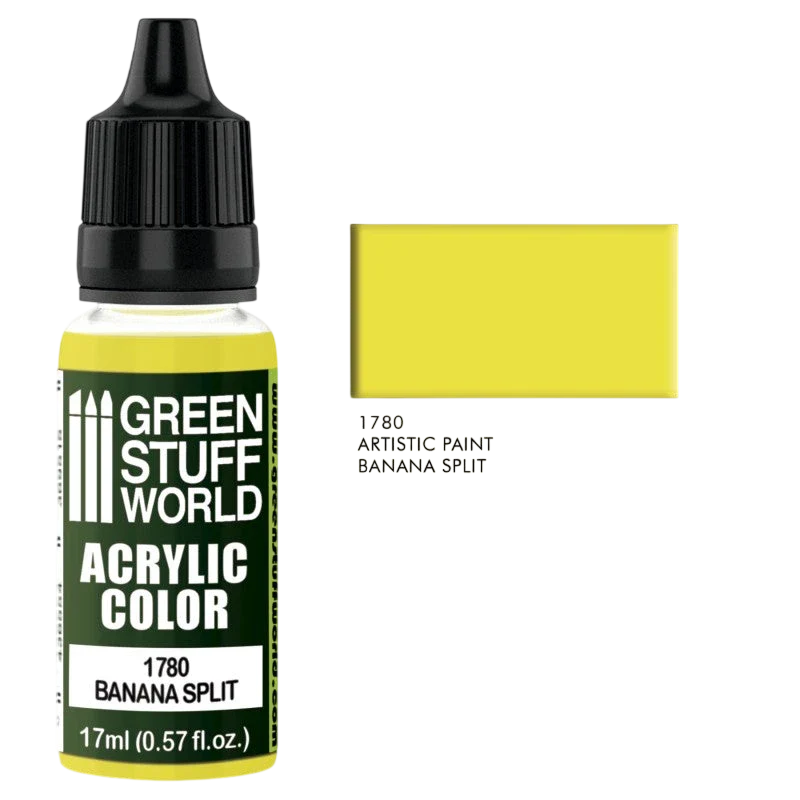 Green Stuff World – Acrylic Color Paint Banana Split 1780 for Models and Miniatures