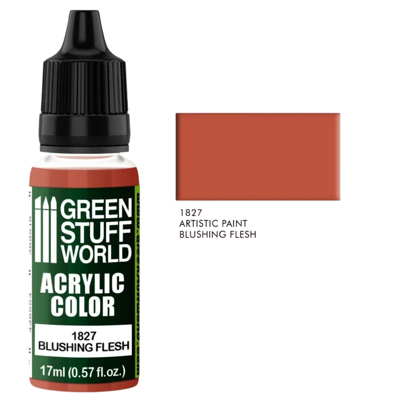 Green Stuff World – Acrylic Color Paint Blushing Flesh 1827 for Models and Miniatures