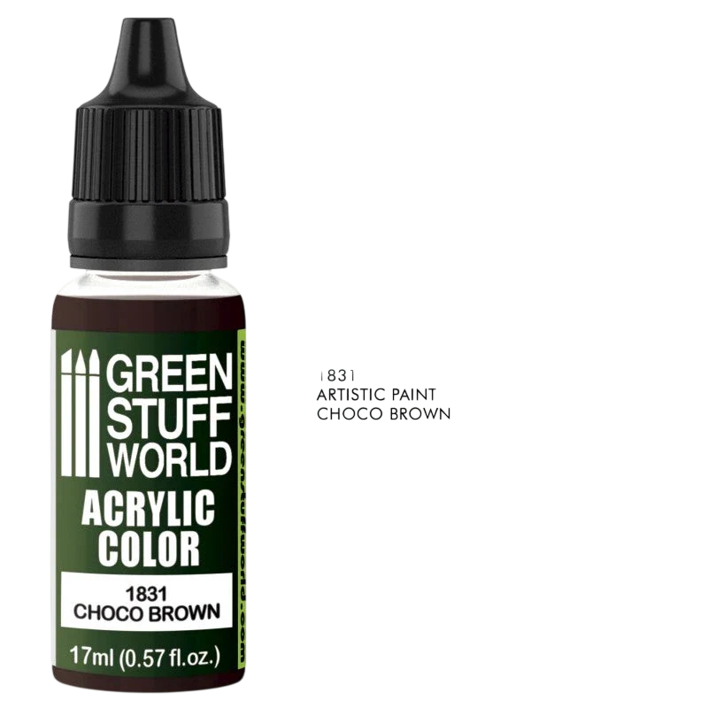 Green Stuff World – Acrylic Color Paint Choco Brown 1831 for Models and Miniatures