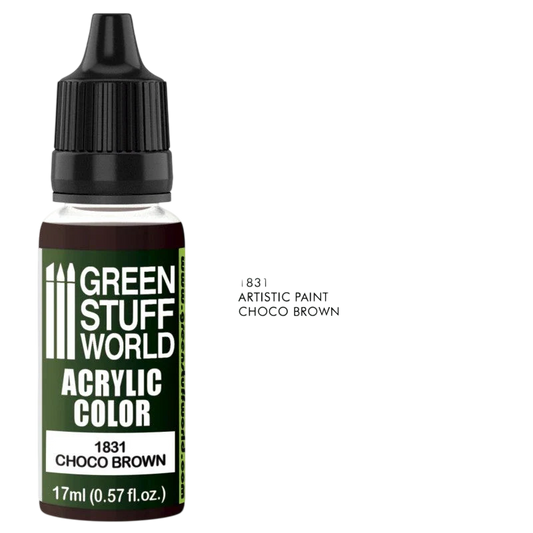 Green Stuff World – Acrylic Color Paint Choco Brown 1831 for Models and Miniatures