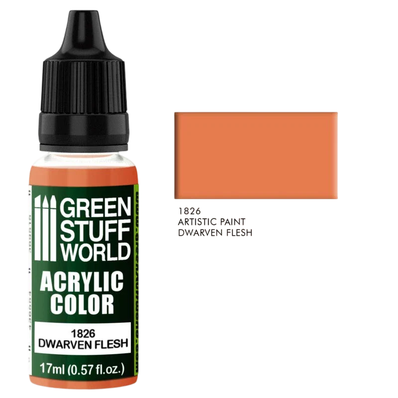 Green Stuff World – Acrylic Color Paint Dwarven Flesh 1826 for Models and Miniatures