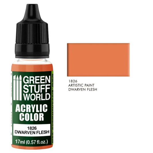 Green Stuff World – Acrylic Color Paint Dwarven Flesh 1826 for Models and Miniatures