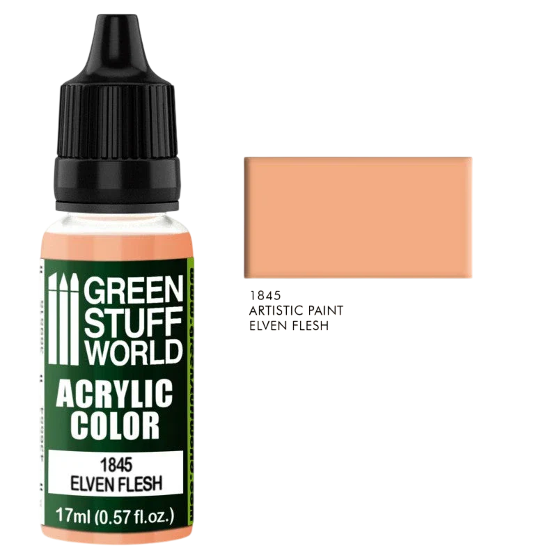 Green Stuff World Acrylic Color Paint Elven Flesh 1845 for Models and Miniatures