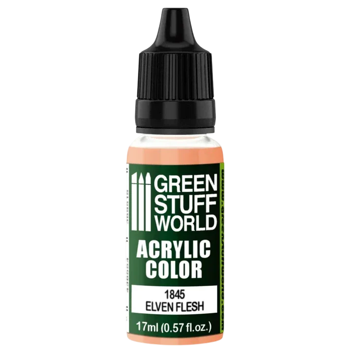 Green Stuff World Acrylic Color Paint Elven Flesh 1845 for Models and Miniatures
