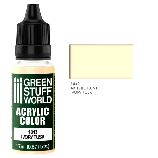 Green Stuff World – Acrylic Color Paint Ivory Tusk 1843 for Models and Miniatures