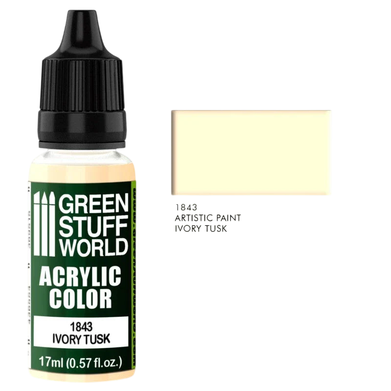 Green Stuff World – Acrylic Color Paint Ivory Tusk 1843 for Models and Miniatures